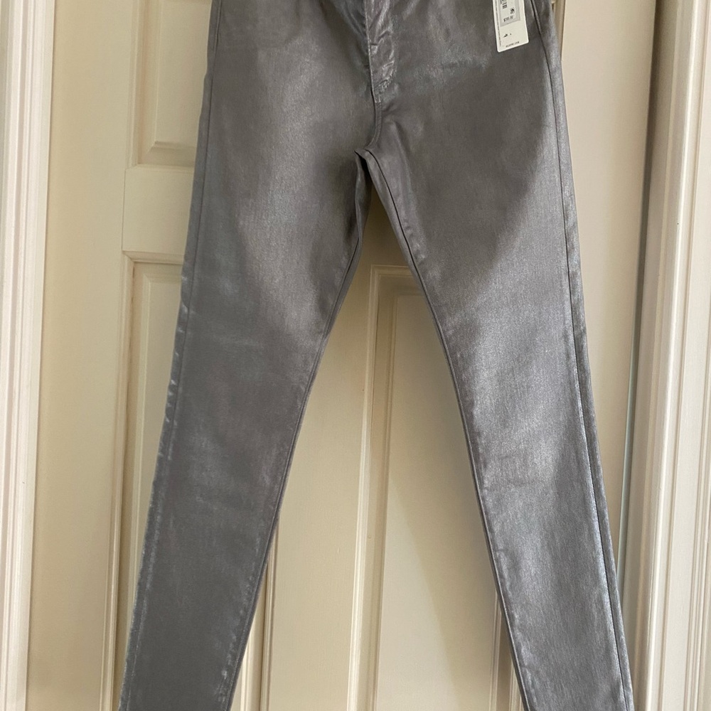 A G Farrah skinny ankle metallic jean 26